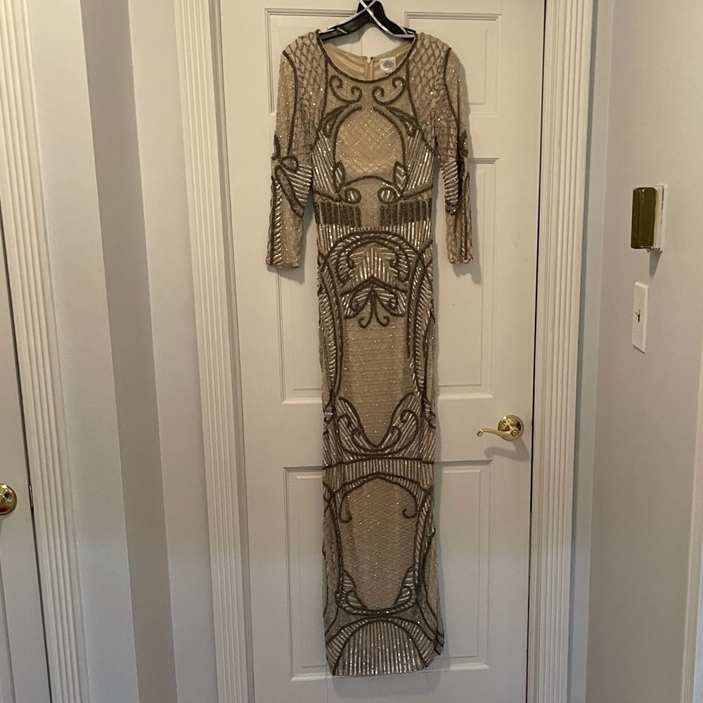 Size XS heavy beaded cream,beige,ivory colored beading